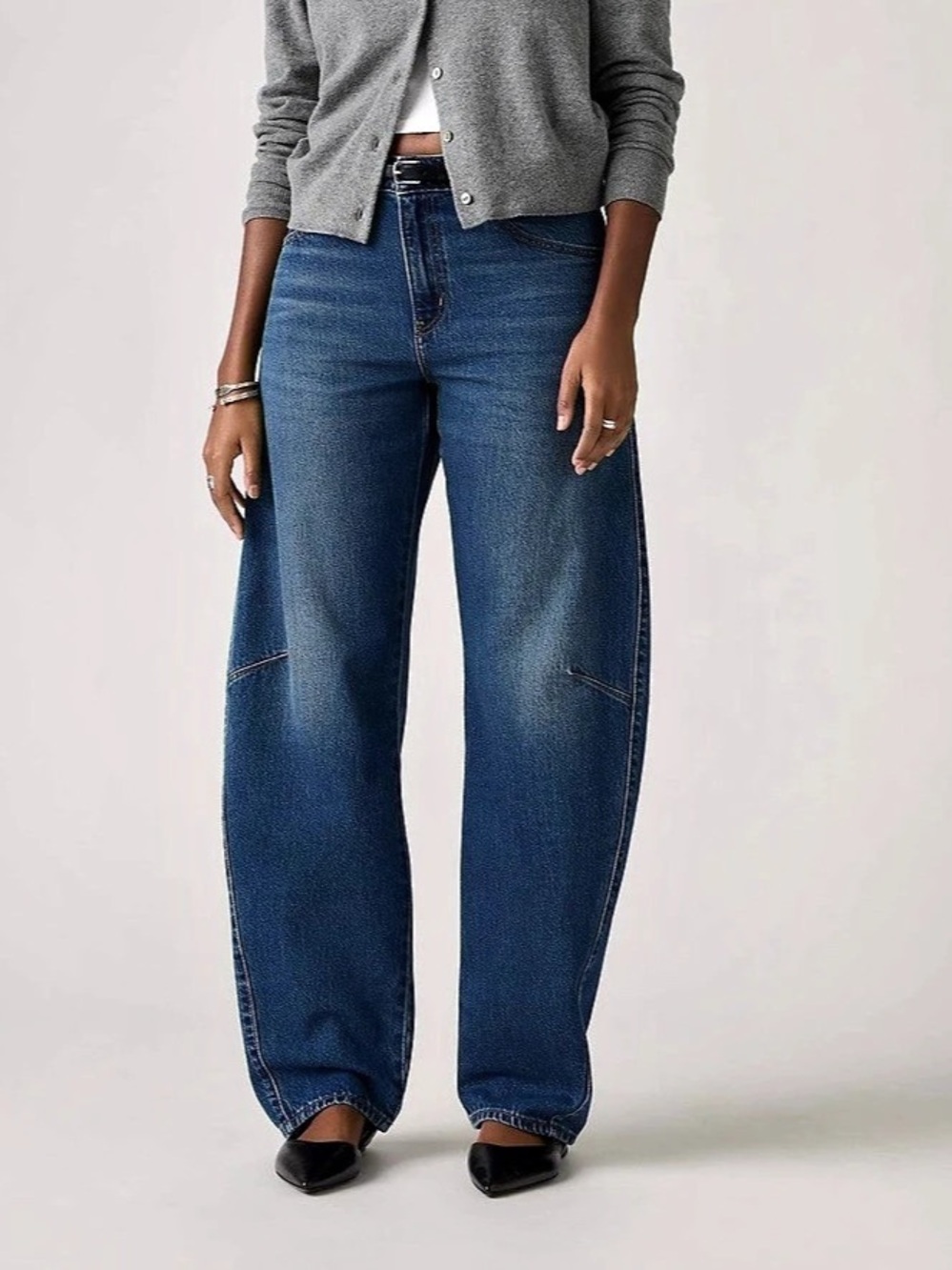 Levi's Baggy Dad Barrel Jeans in Blue Waist 26